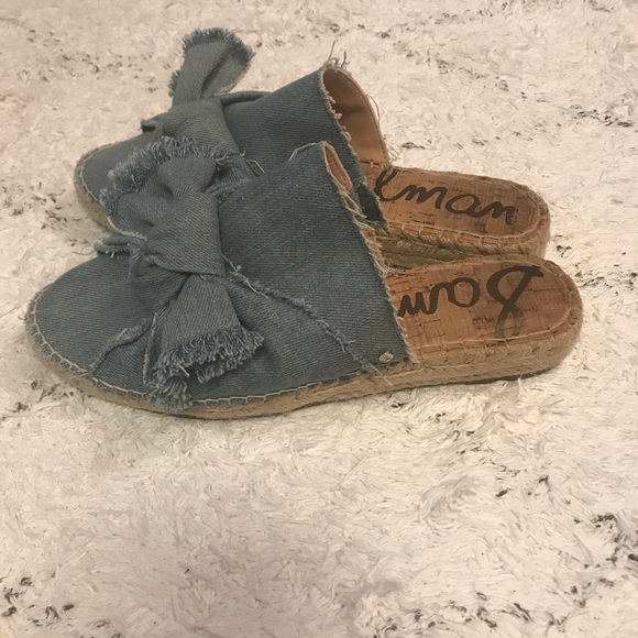 Sam Edelman denim bow espadrilles - Picture 2 of 6